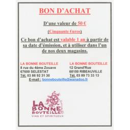 BON CADEAU / BON D'ACHAT : 50 €